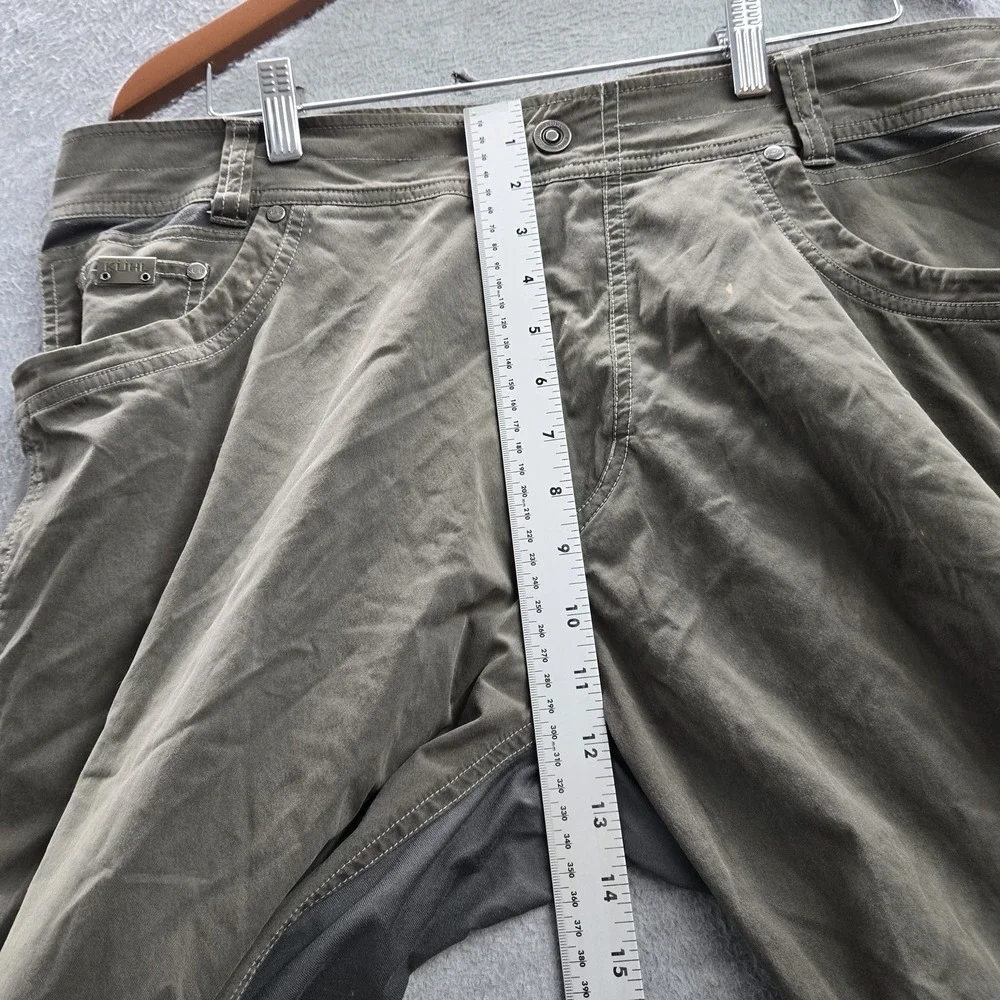 Kuhl Radikl Men Activewear Pants 36X32 Olive Green Chino Outdoor Hiking READ